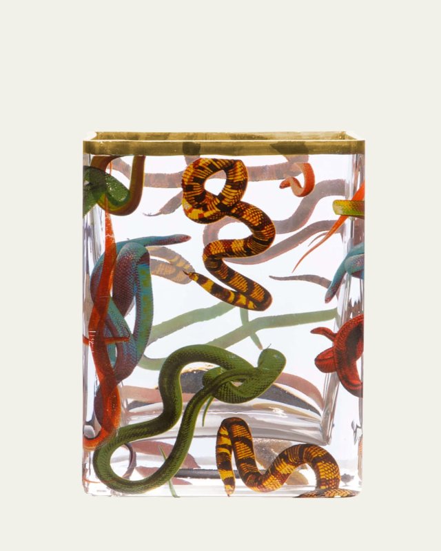 x Toiletpaper Snakes 6" Medium Glass Vase